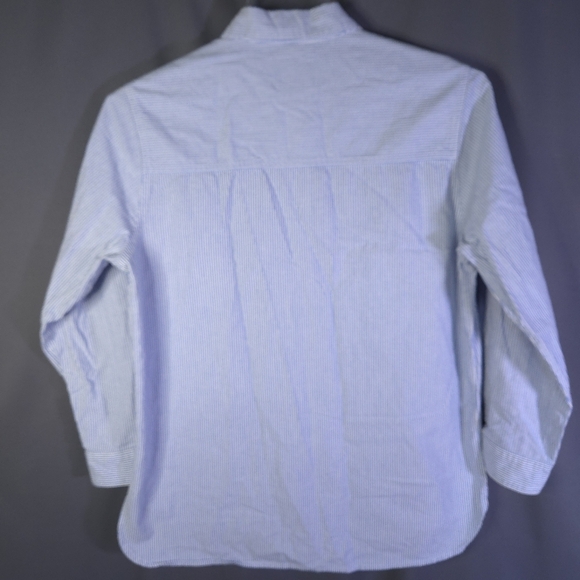 Solutions Kitten Present StripeButton Down Shirt Size M Vintage Embroidered Cats - Picture 7 of 8